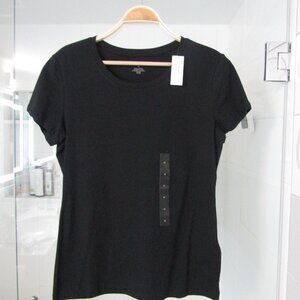 BANANA REPUBLIC Black Cotton Short Sleeved T-Shirt--BNWT's--M/Medium